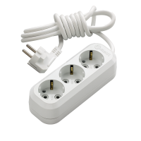 Удлинитель 3гн.5м с заземл. белый 16А IP20 MAKEL MGP134