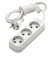 Удлинитель 3гн.2м без заземл. белый 10А IP20 MAKEL MGP122