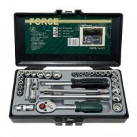 2312-5 Набор инструмента с 6-ти гранными головками 1/4", 31 предмет. FORCE 