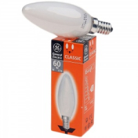 GE Свеча матовая 60W С1/FR/E14 91534(74402)